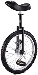  Monocycles Vélo Monocycle Noir 24" / 20" / 18" / 16" Monocycle à Roues pour Enfants / Adultes, vélo d'équilibre vélo avec siège réglable et pédale antidérapante, à partir de 9 Ans (Color : Black, Size : 20 inch Wheel)