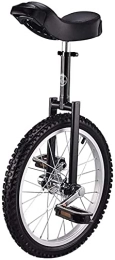 Samnuerly Monocycles Vélo Monocycle Noir 24" / 20" / 18" / 16" Monocycle à Roues pour Enfants / Adultes, vélo d'équilibre vélo avec siège réglable et pédale antidérapante, à partir de 9 ans (Color : Black, Size : 24 Inch Wh