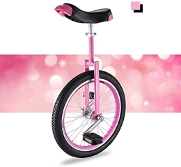 Samnuerly Monocycles Vélo monocycle pour fille / enfant / adulte / femme Trainer Monocycle, 16" 18" 20" Wheel Monocycle Balance Bike Training Bicycle for Ages 9 Years & Up (Color : Pink, Size : 18 Inch Wheel) (Pink 16 Inch