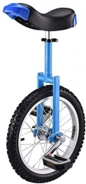 WLGQ Monocycles WLGQ Monocycle, Vélo Réglable 16" 18" 20" 24" Entraîneur de Roues 2.125" Antidérapant Pneu Cycle Équilibre Utilisation pour Débutant Enfants Adulte Exercice Amusant Fitness, Bleu, 18 Pouces