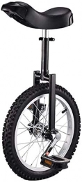 WLGQ vélo WLGQ Monocycle, Vélo Réglable 16" 18" 20" 24" Entraîneur de Roues 2.125" Antidérapant Pneu Cycle Équilibre Utilisation pour Débutant Enfants Adulte Exercice Fun Fitness, Noir, 18 Pouces