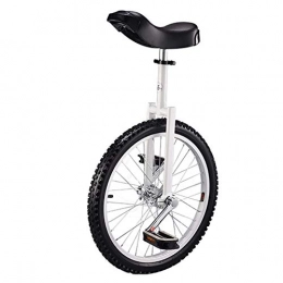 YUHT Monocycles YUHT Monocycle, Exercice de vélo d'équilibre de Hauteur réglable pour Enfant à Une Roue de 20 Pouces, Anniversaire, 5 Couleurs (Couleur: Blanc)