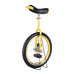ZGZFEIYU Monocycles ZGZFEIYU Monocycle 16 / 18 / 20 / 24 Pouces Vélo d'exercice De Vélo D'équilibre De Colonne avec Support De Monocycle, Adapté Aux Débutants Et Aux Unisexes-Yellow||18