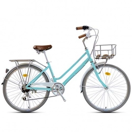 WOF vélo WOF 24 Pouces vélo vélo for Femmes Cadre rétro vélo Adulte avec Panier Rouge Femmes Cruiser vélo Adulte Plage Cruiser vélo