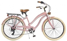 WOF vélo WOF Ville de vélo de Loisirs des Femmes de vélos en Aluminium Cruiser Vélo 24" 6 Dames Un Changement de Vitesse V Ville Freins lumière de Banlieue rétro Adulte Lightweight Ville vélo