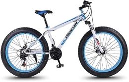 Aoyo Vélos de montagnes 24 Mountain Bikes Vitesse, 27, 5 pouces Fat Tire Mountain Trail vélo, cadre en acier haute teneur en carbone, femmes hommes tout terrain VTT avec double disque de frein,