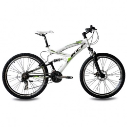 KCP Vélos de montagnes 26" KCP VTT VÈLO UNISEX FEMME HOMME ENERGY suspendu ALU 21 Vitesses SHIMANO blanche (w) - 66, 0 cm (26 Pouces)