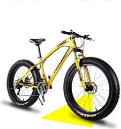 giyiohok vélo 26 pouces VTT semi-rigides avec gros pneu pour adultes hommes femmes vélo de montagne avec suspension avant freins à disque en acier à haute teneur en carbone montagne-21 vitesses_rayons d'or