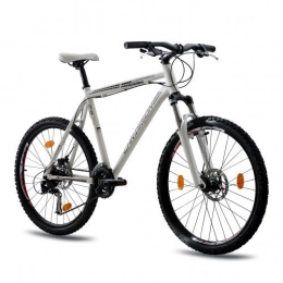 CHRISSON Vélos de montagnes 26" VÈLO VTT MOUNTAINBIKE Aluminium CHRISSON COLONISTOR avec 24 Vitesse ALIVIO RST blanche matt (w) - 66, 0 cm (26 Pouces)