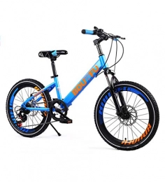 SJSF Y Vélos de montagnes 7 Vitesses Bikes Vélo VTT Enfant Vélos De Montagne des Aluminium Gamins De Plein Air Absorption des Chocs Seule Vitesse Frein À Disque Double 20 Pouces, B