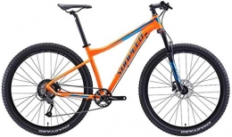 YANQ vélo 9 VTT Vitesse, adultes Cadre de VTT suspension avant Big Pneus vélos semi-rigides en aluminium orange,
