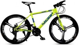 BECCYYLY Vélos de montagnes BECCYYLY Vélo de Montagne VTT, 24 / 26 Pouces Double Frein à Disque, Adulte VTT Pays Gearshift Vélo, VTT Semi-Rigide avec l'acier au Carbone réglable Siège Jaune 3 Cutter Bicyclette