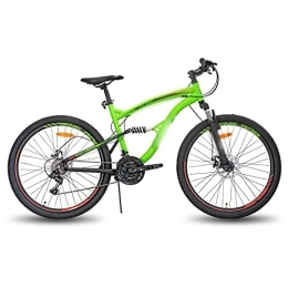  Vélos de montagnes Bicycles for Adults 26 inch Steel Frame MTB 21 Speed Mountain Bike Bicycle Double Disc Brake (Color : Green, Size : 26 inch)