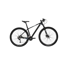  Vélos de montagnes Bicycles for Adults Carbon Fiber Mountain Bike 27 Speed Mountain Bike Pneumatic Shock Fork Hydraulic (Color : Black, Size : X-Large)