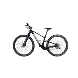  Vélos de montagnes Bicycles for Adults Carbon Fiber Mountain Bike Thru-axle Hardtail Off-Road Bike (Color : Black, Size : L(180-190cm))