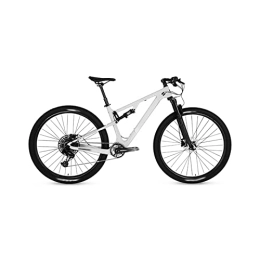  Vélos de montagnes Bicycles for Adults T Mountain Bike Full Suspension Mountain Bike Dual Suspension Mountain Bike Bike Men (Color : White, Size : Large)