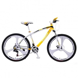 tools Vélos de montagnes BMX Dirt Vélos de Route Vélo Adulte VTT VTT Route Vélos for Les Hommes et Les Femmes 24 / 26En Roues Double Vitesse réglable Frein à Disque (Color : Yellow-24in, Size : 21 Speed)