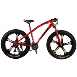 tools vélo BMX Dirt Vélos de Route Vélo VTT Adulte Big Tire Plage Motoneige Vélos VTT for Les Hommes et Les Femmes 26En Roues Double Vitesse réglable Frein à Disque (Color : Red, Size : 7 Speed)
