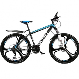 BNMKL Vélos de montagnes BNMKL Vélo VTT, Vélo De Montagne, 26 Pouces-21 / 24 / 27 Vitesses Suspension Avant VTT Bicyclette, Freins À Disque, pour Adolescents D'adultes Hommes Et Femmes, Black Blue, 26In 24Speed