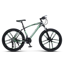  Vélos de montagnes Cadre en acier au carbone de vélo de montagne de 26 pouces à double disque 21 / 24 / 27 vitesses avec fourche à suspension verrouillable pour hommes, femmes, adultes et adolescents (taille: 21 vitesses, c