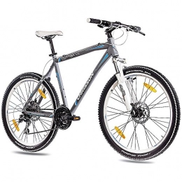 CHRISSON Vélos de montagnes Chrisson Cutter 1.0 VTT 26" en aluminium avec caméra 24 G Gris mat, 48 cm