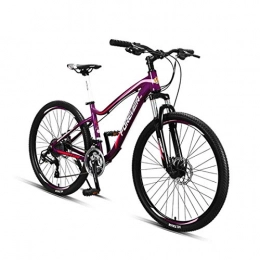 Bdclr Vélos de montagnes Convient pour Les Dames Étudiant Bicycles VTT 26 Pouces 27 Vitesses, Rose