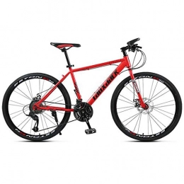 COSCANA Vélos de montagnes COSCANA Vélo De Montagne 26"avec Vélo De Montagne 21-30 Vitesses avec Double Frein à Disque, Cadre Léger en Acier à Haute Teneur en Carbone 17" VTTRed-21 Speed