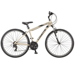 Insync Bikes Vélos de montagnes Coyote Pathway Vélo VTT à Suspension Avant pour Homme avec Roues 700 C Cadre de 15" Dérailleur Shimano 21 Vitesses et Shimano EZ Fire Shifters, Frein en V, Couleur Beige crème