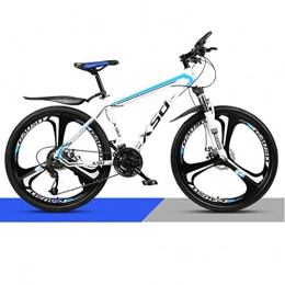 DGAGD Vélos de montagnes DGAGD 24 Pouces VTT Adultes Hommes et Femmes Vitesse Variable Course sur Route légère Roue à Trois Couteaux n ° 1-Blanc Bleu_24 Vitesses