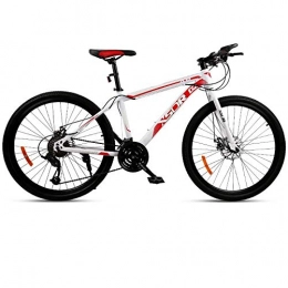 DGAGD Vélos de montagnes DGAGD Vélo de Neige Gros Pneu 4.0 épais et Large 24 Pouces Frein à Disque VTT Roue à Rayons-Blanc Rouge_24 Vitesses