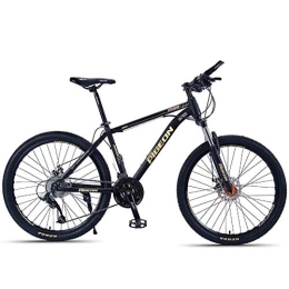 DJYD Vélos de montagnes DJYD Adulte Mountain Bikes, 26 Pouces Cadre en Acier Haute teneur en Carbone Hardtail VTT, Suspension Avant Hommes vélos Tout-Terrain VTT, Or, 24x FDWFN (Color : Gold, Size : 24 Speed)