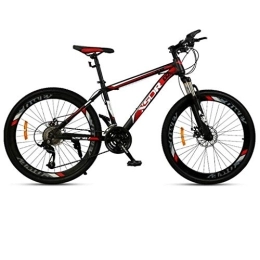 LADDER vélo Dsrgwe VTT, 26” Mountain Bike, Cadre en Acier au Carbone Mountain Bicycles, Double Disque de Frein et la Fourche Avant, 21 / 24 / 27-vitesse (Color : Red, Size : 27-Speed)