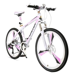 Dsrgwe vélo Dsrgwe VTT, 26” Mountain Bike, Cadre en Aluminium Semi-Rigide Vélos, avec Freins à Disque et Suspension Avant, 27 Vitesses (Color : B)