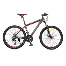 LADDER vélo Dsrgwe VTT, 26” Mountain Bike, Cadre en Aluminium Semi-Rigide Vélos, Double Disque de Frein et de Suspension Avant Verrouillage, 27 Vitesses (Color : Black)