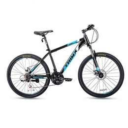 Dsrgwe vélo Dsrgwe VTT, 26inch VTT / Vélos, Cadre en Acier au Carbone, Suspension Avant et Double Disque de Frein, 21 Vitesses, Cadre 17inch (Color : Blue)