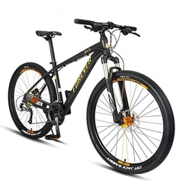 DYB Vélos de montagnes DYB Vélos de Montagne 27, 5 Pouces, VTT Semi-Rigide Adulte 27 Vitesses, Cadre en Aluminium, vélo de Montagne Tout Terrain, siège réglable, Or