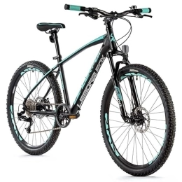 Leaderfox vélo Freins à disque en aluminium 26" - Leader Fox Factor - 8 vitesses - RH 41 cm - Noir et turquoise