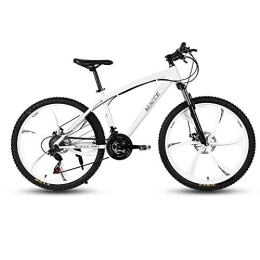 GAOTTINGSD vélo GAOTTINGSD Vélo de Montagne Adulte Vélo Adulte VTT VTT Route Vélos for Hommes et Femmes 26En Roues Double Vitesse réglable Frein à Disque (Color : White, Size : 24 Speed)