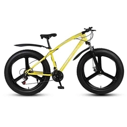 GAOTTINGSD Vélos de montagnes GAOTTINGSD Vélo de Montagne Adulte Vélo VTT Adulte Montagne Vélos Plage Vélo Vélos motoneige for Hommes et Femmes 26En Roues Double Disque de Frein (Color : Yellow, Size : 21 Speed)