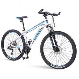 Giow Vélos de montagnes Giow Vlos de Montagne pour Hommes, vlo de Montagne Semi-Rigide 33 Vitesses, Cadre en Aluminium Double Frein Disque, vlo de Montagne avec Suspension Avant, Bleu, 26 Pouces