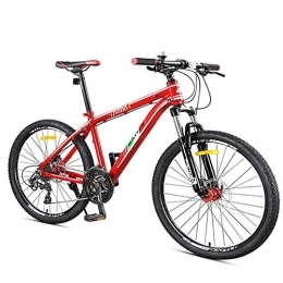 GJZM vélo GJZM Mountain Bike 27-Speed ​​Mountain Bikes, Suspension Avant Hardtail Mountain Bike, Adult Women Mens All Terrain Bicycle with Dual Disc Brake, Red, 24 inch
