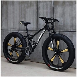 GJZM Vélos de montagnes GJZM Vélos de Montagne 21 Vitesses, pneus de 26 Pouces Hardtail Mountain Bike Dual Suspension Frame-Black Spoke-Black 5 Spoke_27 Speed