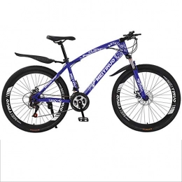 Gnohnay Vélos de montagnes Gnohnay VTT 26'' Vélo de Montagne Cadre en Acier à Haute Teneur en Carbone Frein à Disque en Acier Vélo de Neige Hors Route, pour Adultes Homme, Bleu, 27 Speed