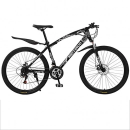 Gnohnay Vélos de montagnes Gnohnay VTT Vélos de Montagne, Cadre de vélo à Double Suspension en Acier à Haute teneur en Carbone, Suspension complète, Frein à Disque Double, pour Hommes et Femmes Adultes, Noir, 24 Speed