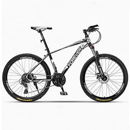 Great Vélos de montagnes GREAT Vélo VTT, Mens Adultes Vélo De Montagne, Vélo D'étudiant Léger 26 Pouces Carbon Steel Cadre Vélos Road Bikes Double Disque Frein Absorption des Chocs(Size:30 Speed, Color:White)