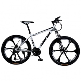 Great vélo GREAT Vélo VTT, VTT X1 21 / 24 / 27 Vitesse Dual Disc Frein 6 Roues De 26 Pouces Vélo De Montagne en Suspension Complète, Acier à Haute Teneur en Carbone(Size:21 Speed, Color:Black)