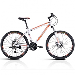 Great vélo GREAT Vélo VTT, Vélo De Montagne 21 Vitesse 26 Pouces Roues Dual Disc Frein Cadre en Acier MTB Vélo Full Suspension Commuter Change Vélo Vélo Route Vélo(Color:Orange)