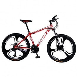 Great vélo GREAT Vélo VTT, Vélo De Montagne, 26 Pouces Poignée Antidérapante Bike Haute-Carbon Steel Vélo Vélo Vélo 3-Spoke Vélo Dual Suspension pour Hommes Et Femmes 160-185cm(Size:24 Speed, Color:Red)