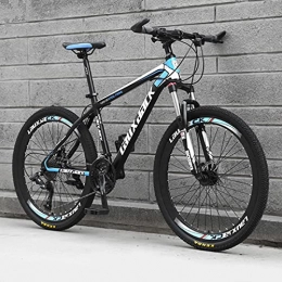 Great vélo GREAT Vélo VTT, Vélo De Montagne en Plein Air, 21 / 27 / 27 Vélo Vélo Vélo 26 Pouces Vélo De Montagne Homme Haut-Carbon Steel Double Disc Study Bicyclette(Size:21 Speed, Color:Blue)