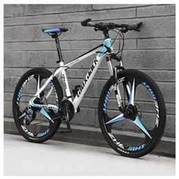 GUOCAO Vélos de montagnes GUOCAO VTT à suspension avant pour sports de plein air, cadre en acier à haute teneur en carbone de 43, 2 cm et roues de 66 cm avec freins à disque mécanique, transmission 24 vitesses, bleu extérieur